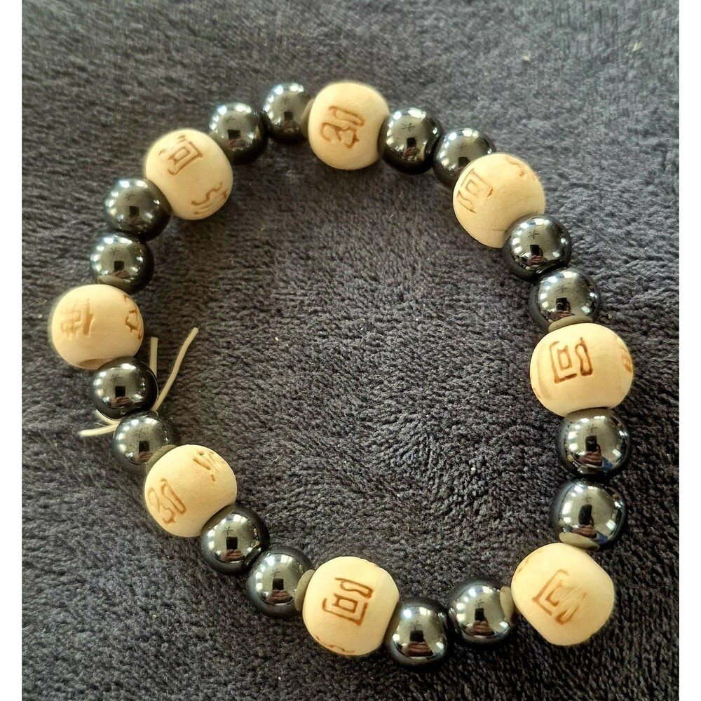 Zorbitz Karmalogy Karma Stretch Bracelets Happiness Strength Hematite